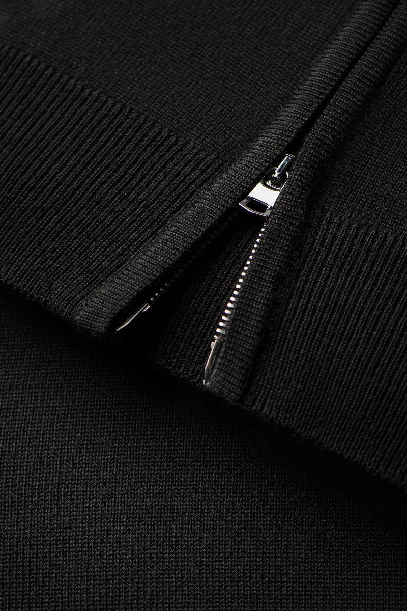 Joe Cardigan 2-Way Zip Deep Black 5 Joe Cardigan 2-Way Zip Deep Black - Afbeelding 5