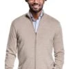 Joe Cardigan 2-Way Zip Desert Beige