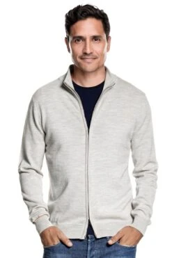 Joe Cardigan 2-Way Zip Dover Grey