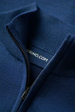 Joe Cardigan 2-Way Zip New Navy -Kleding Winkel twowayzip newnavy detail kraag