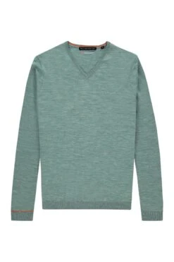 Joe V-Neck Antique Mint 7 Joe V-Neck Antique Mint -Kleding Winkel v neck antiquemint detail01