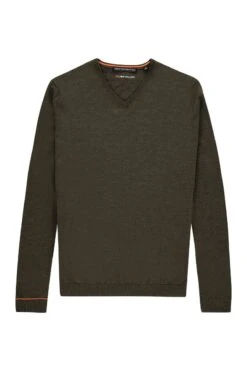 Joe V-neck Army Classic 7 Joe V-neck Army Classic -Kleding Winkel v neck armyclassic detail01