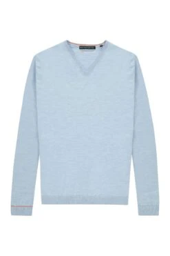 Joe V-neck Blue Argentina -Kleding Winkel v neck blueargentina detail01