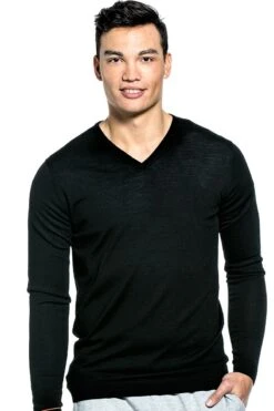 Joe V-neck Extra Long Deep Black
