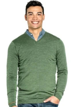 Joe V-neck Extra Long Forest Green