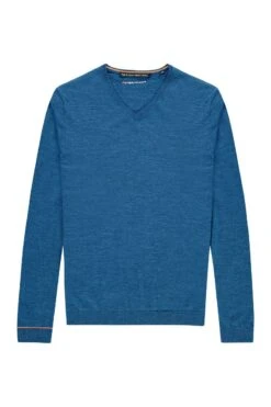 Joe V-Neck Federal Blue 7 Joe V-Neck Federal Blue -Kleding Winkel v neck federalblue detail01