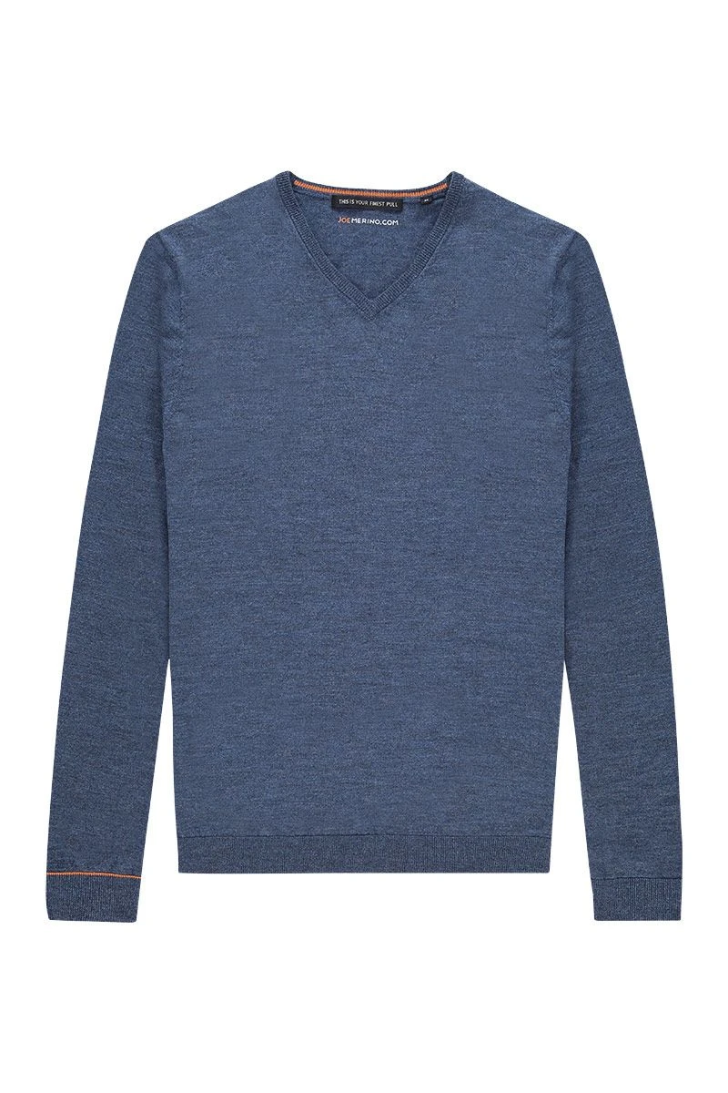 Joe V-Neck Jeans Blue 3 Joe V-Neck Jeans Blue - Afbeelding 3