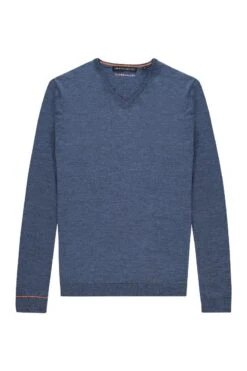 Joe V-neck Extra Long Jeans Blue -Kleding Winkel v neck jeansblue detail01 1