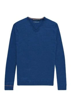 Joe V-Neck New Navy 7 Joe V-Neck New Navy -Kleding Winkel v neck newnavy detail01 1