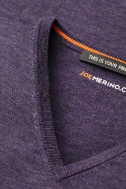 Joe V-Neck Purple Mauve -Kleding Winkel v neck purplemauve detail02