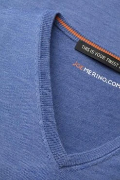 Joe V-Neck Riviera Blue -Kleding Winkel v neck rivierablue detail02