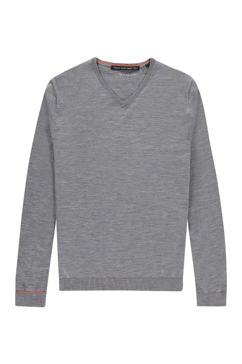 Joe V-Neck Silver Grey 3 Joe V-Neck Silver Grey - Afbeelding 3