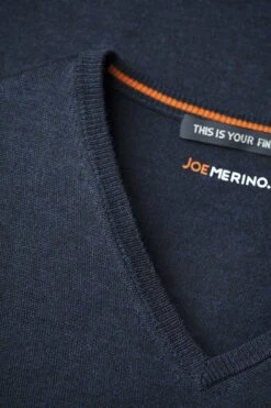 Joe V-neck Extra Long True Navy -Kleding Winkel v neck truenavy detail02 1