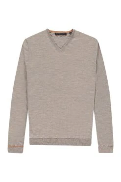 Joe V-Neck Windsor Beige -Kleding Winkel v neck windsorbeige detail01