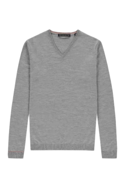 Joe V-neck Extra Long Grey Tropez 7 Joe V-neck Extra Long Grey Tropez -Kleding Winkel v neck grey tropez 1