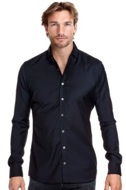 Joe Woven Shirt Very Dark Navy -Kleding Winkel vdn half