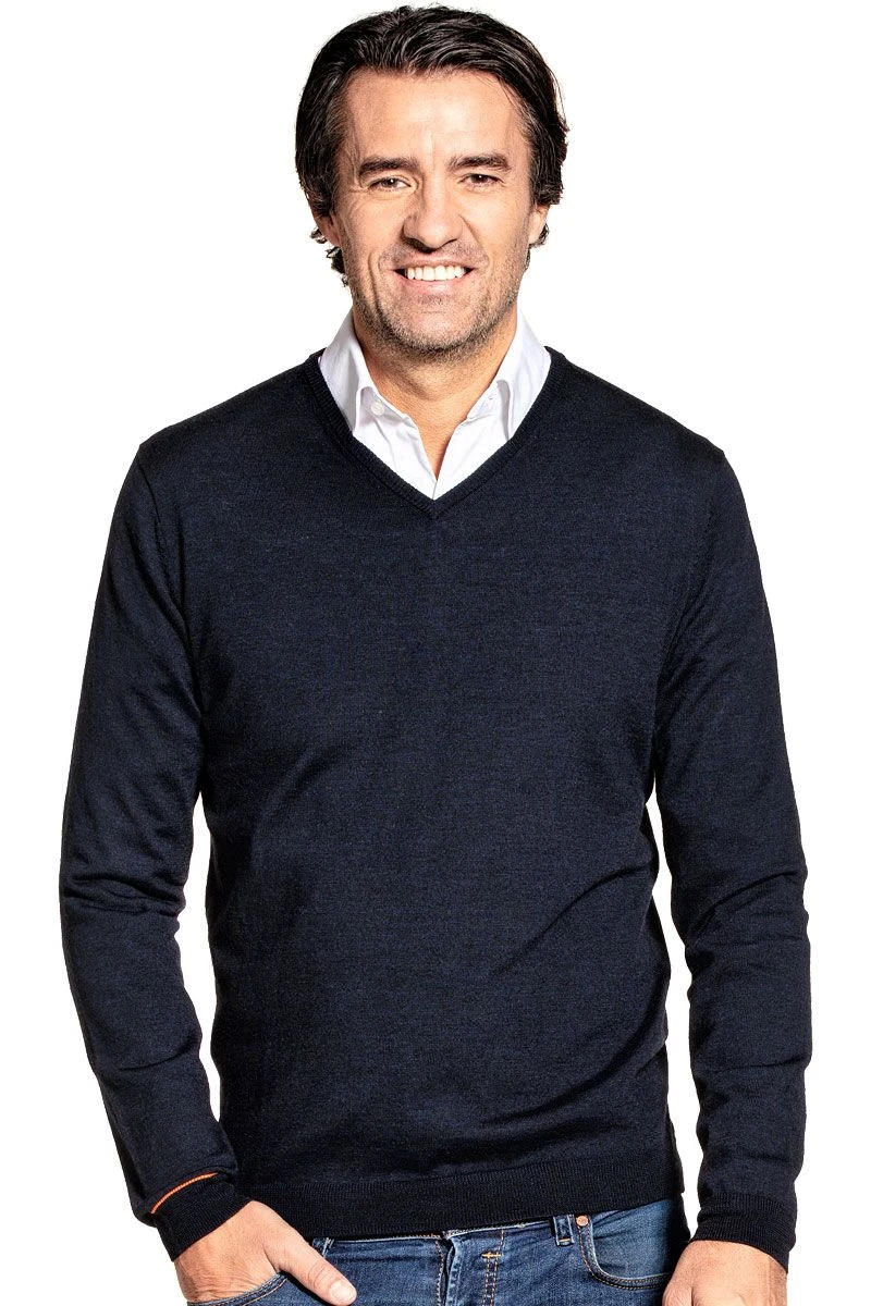 Joe Yak V-Neck True Navy 2 Joe Yak V-Neck True Navy - Afbeelding 2